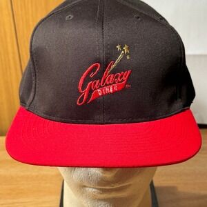 Vintage Galaxy Diner Snapback Trucker Hat‎ Black Red